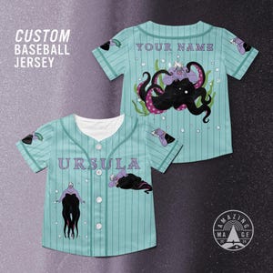 Disney Villain Ursula Custom Disney Baseball Jersey, The Little Mermaid Movie, Under the Sea Disney Princess Shirt, Disney Trip Shirt