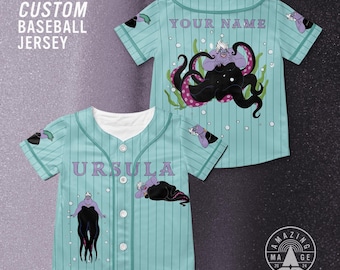 Disney Villain Ursula Custom Disney Baseball Jersey, The Little Mermaid Movie, Under the Sea Disney Princess Shirt, Disney Trip Shirt
