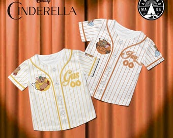 Gus and Jaq Friendships Baseball Jersey, Disney Cinderella Movie Shirt, Besties Friends Gus Jaq Disney Trip Shirt
