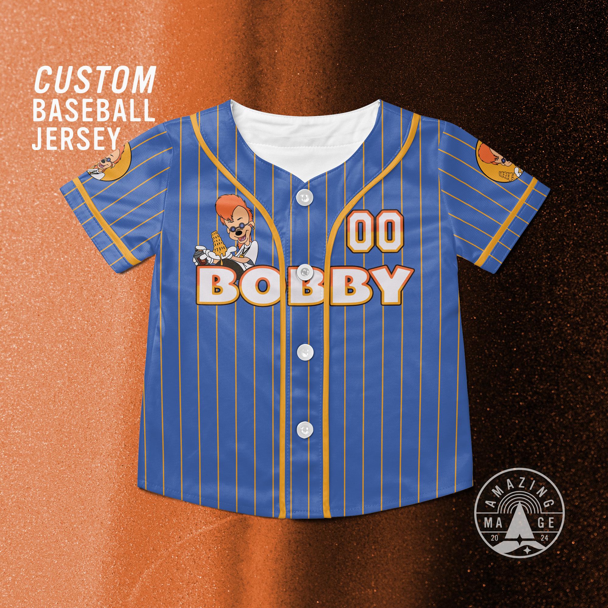Discover Disney Bobby Customize Baseball Jersey, Disney A Goofy Movie Shirt, Disney Jersey Shirt, Bobby Disney Trip Shirt.