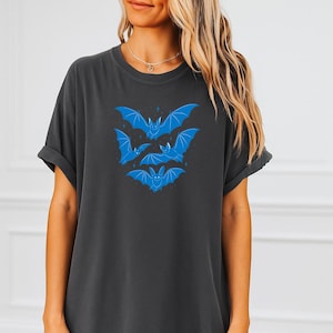 Komfort Farben Fledermaus Shirt, Vintage Style Fledermaus Shirt, Y2k inspiriert Fledermaus Shirt, Fledermaus Liebhaber Shirt, Retro Grusel Saison Shirt, Fledermaus Liebhaber Geschenk