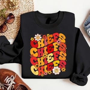 Vintage Chiefs Sweatshirt, Kansas City Chiefs Hoodie, Kansas City Gift for Football Lovers, Retro Kansas City Football Apparel for NFL Lover