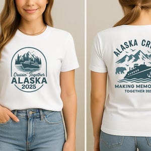 2025 Alaska Cruise Shirt, samen herinneringen maken, Alaska vakantie Shirt, Comfort Colors Glacier Bay Tee, familie bijpassende Cruise Tee Shirt