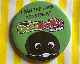 I saw the lake monster at Dondoko Island - Yakuza (like a dragon) themed pin badge