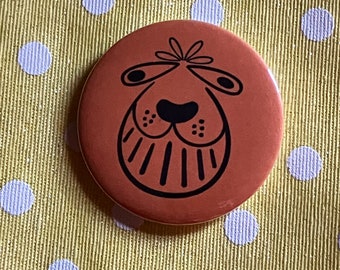 Spacehopper pin badge - retro 70s toy