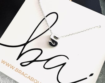 Sterling Silver Floating / Sliding Initial Necklace . Brag About It Jewelry