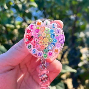 Custom Badge Reel | Resin Badge Reel | Charm Bead Badge Reel | Fun Badge Reel | Cute Badge Reel