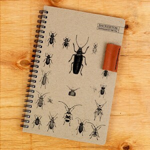 Insects Spiral Notebook: Entomology Journal with Leather Pen Holder