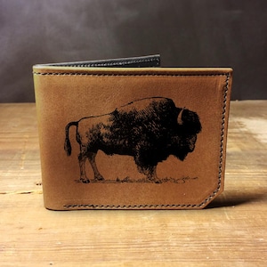 Buffalo - Handmade Leather Bifold Wallet image 1