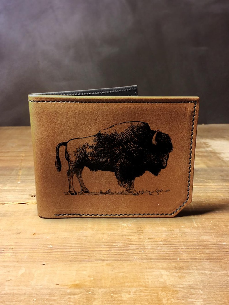 Buffalo - Handmade Leather Bifold Wallet image 1