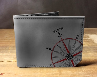Compass - Handmade Leather Bifold Wallet