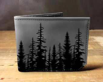 Aspen Trees - Handmade Leather Bifold Wallet