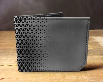 Triangles - Handmade Leather Bifold Wallet