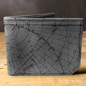 Star Map - Handmade Leather Bifold Wallet image 2