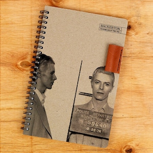 David Bowie Notebook, Notebook, Bowie, David Bowie, Journal, Writing Journal, Spiral Notebook, Notepad, 5.5 X 8.5 Notebook, Music Journal
