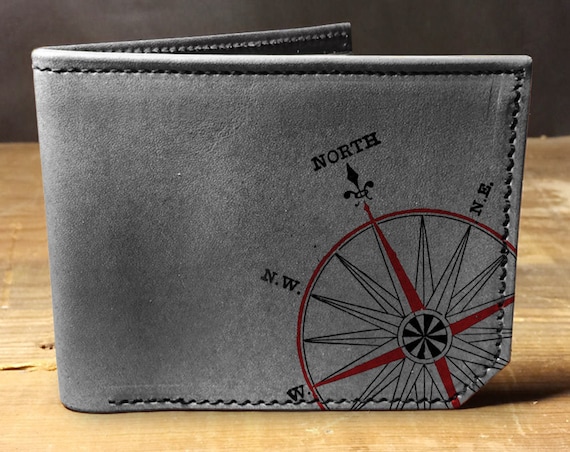 Compass - Handmade Leather Bifold Wallet
