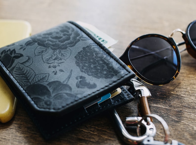 Moon Trees - Handmade Leather Bifold Wallet image 6