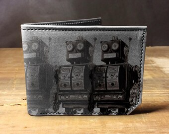 Robot Army - Handmade Leather Bifold Wallet