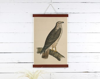 Leather Poster Hanger with Bird Print - 12 X 18 Poster Frame