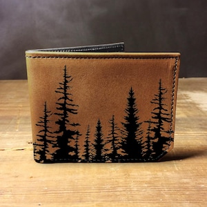 Aspen Trees - Handmade Leather Bifold Wallet