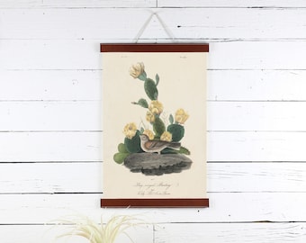 Colgador de cuero para pósteres: Impresión de flores de cactus, marco de 30 x 45 cm
