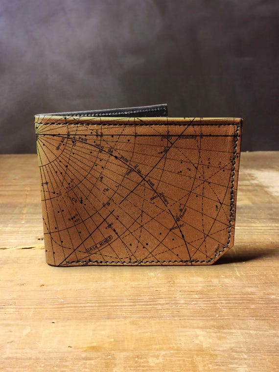 Star Map - Handmade Leather Bifold Wallet