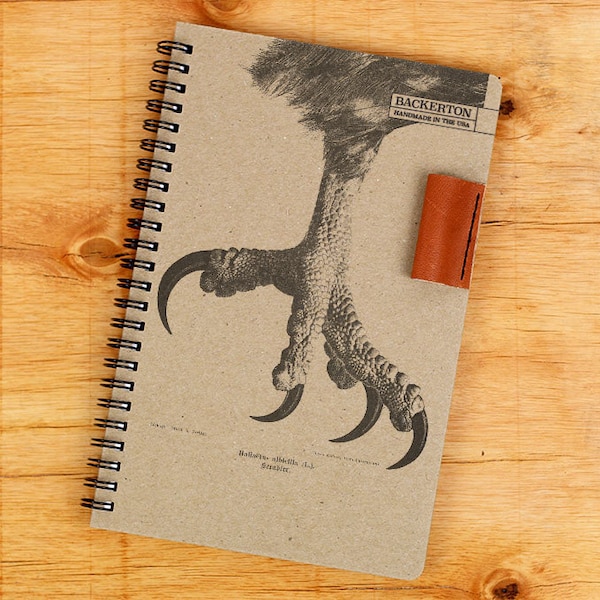 Talon - Handmade Notebook with Leather Pen Holder