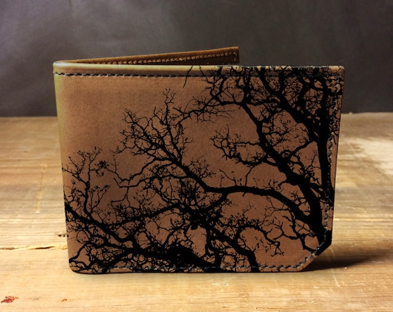 Barren Tree - Handmade Leather Bifold Wallet