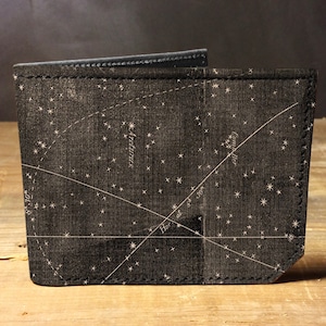 Portefeuille carte étoile en cuir, cadeau pour homme, portefeuille unique, portefeuille en cuir, portefeuille intéressant, portefeuille bifold, portefeuille coloré, portefeuille cool