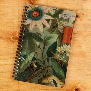 Bug Life Notebook, Notebook, Bug Life, Spiral Notebook, Notepad, 5.5 X 8.5 Notebook, Journal, Pen Holder, Flowers Notebook, Gift for Women