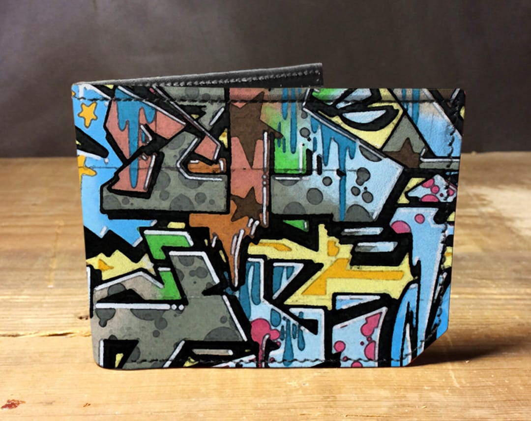  Graffiti Wallet, Arrow wallet, Street Art Wallet