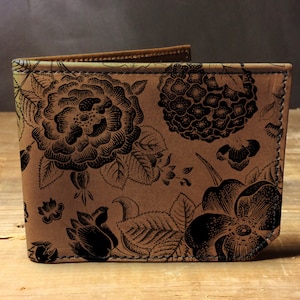 Floral Pattern Flap Long Purse, Faux Leather Textured Long Wallet, Female  Functional Solid Color Card Holder - Temu