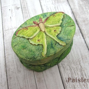 Luna Moth jewelry keepsake box