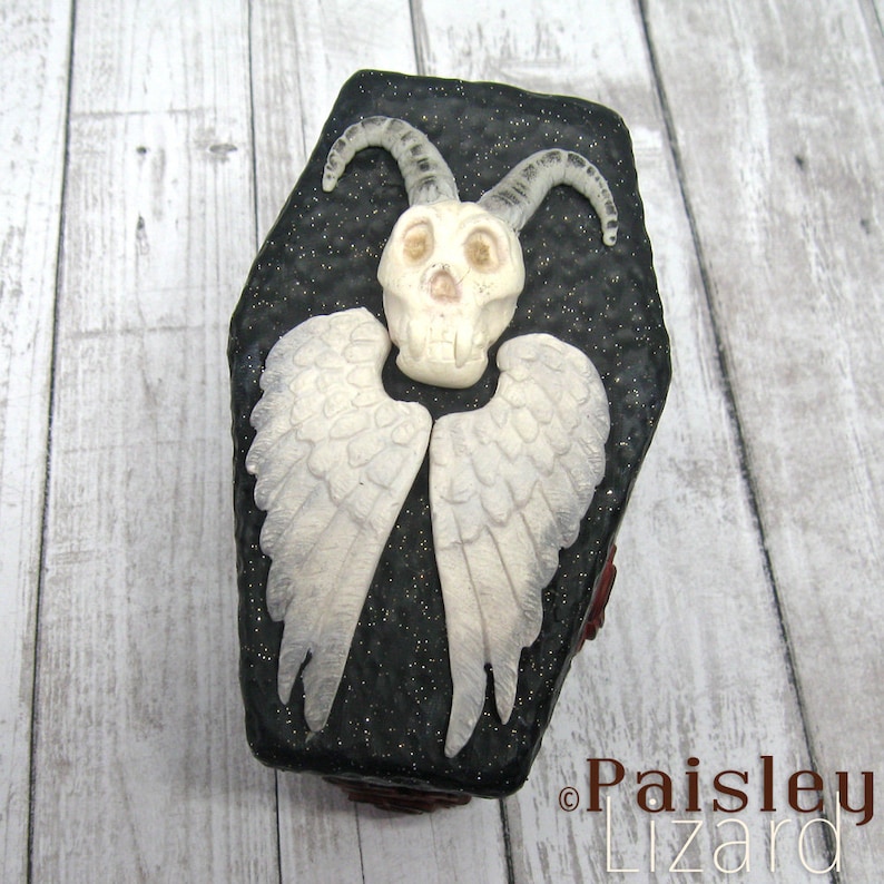 Fallen Angel coffin stash box gothic keepsake box