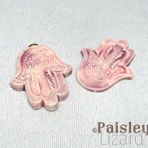 Hand of the Goddess pendant or cab, artisan polymer clay beads image 5