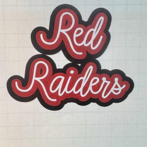 Texas Tech sticker, Red Raiders, Texas Tech car decal