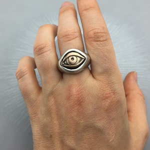 Illuminati Visionary Occult Ring, Evil Eye Ring, Protective Ring