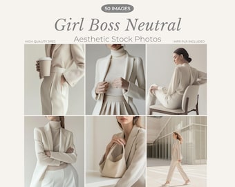 Girl Boss Neutral Aesthetic Stock Photos Girl Boss Neutral Faceless Photo Aesthetic Girl Boss Faceless Digital Marketing Instagram Reels