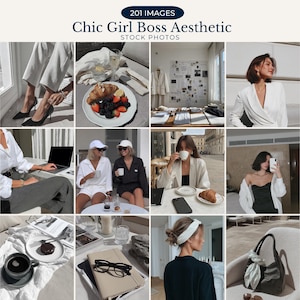 Girl Boss Aesthetic Stock Photos Chic Black and White Stock Photos Faceless Boss Babe Lifestyle  for Instagram Reels Faceless Marketing MRR