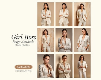Girl Boss Beige Aesthetic Stock Photos Aesthetic Girl Boss Stock Photos Luxury Woman  Instagram Photos Aesthetic Stock Photos PLR MRR Rights