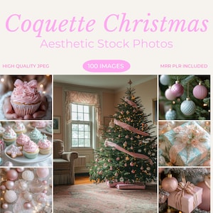 コケットクリスマスのストック写真 ホリデークリスマス画像 冬の写真 クリスマスの美的写真 パステルクリスマス ソフトピンクのクリスマス写真