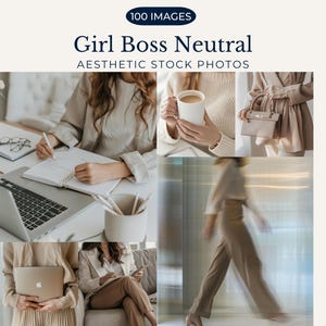 Girl Boss Neutral Beige Stock Photos Business Woman Neutral Beige Stock Photos Luxury Woman  Instagram Photos Aesthetic Stock Photos PLR MRR