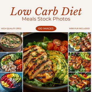 Low-Carb Diät Mahlzeiten Stock Fotos Essen Stock Foto Meal Planner Stock Fotos fürNutriation Coach Gesundheit & Wellness Food Fotografie