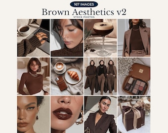 Brown Aesthetic Stock Photos Aesthetic Woman Fashion Photos Faceless Boss Babe Lifestyle for Instagram Reels Faceless Marketing PLR MRR