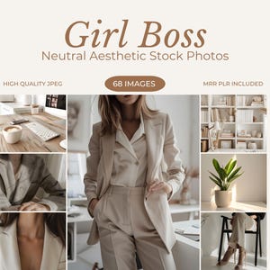 Girl Boss Neutral Aesthetic Stock Photos Aesthetic Girl Boss Luxury Woman Instagram Photos Neutral Aesthetic Stock Photos PLR MRR Rights
