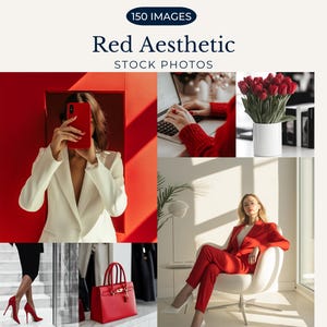 Red Aesthetic Stock Photos for Instagram Reels Cover Photo Faceless Marketing Red Aesthetic Stock Photos PLR MRR