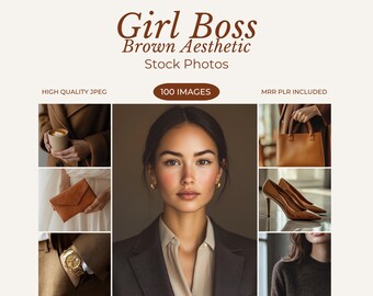 Girl Boss Neutral Brown Aesthetic Stock Photos Aesthetic Girl Boss Luxury Woman Instagram Photos Neutral Brown Aesthetic Stock Photo PLR MRR