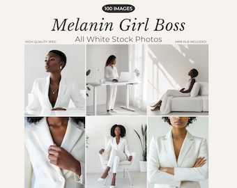 Melanin Girl Boss White Aesthetic Stock Photos Faceless Instagram Reels Aesthetic Girl Boss Luxury Woman White Aesthetic Photos PLR MRR