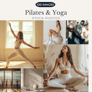 Pilates Aesthetic Stock Photos Yoga Stock Photos Fitness Stock Photos Minimalist Fitness Photos for Wellness Fitness and Mindfulness PLR MRR