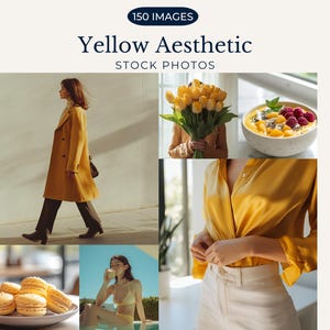 Yellow Aesthetics Stock Photos Instagram Reels Cover Photo Faceless Marketing Yellow Aesthetic Stock Photos PLR MRR Yellow Aesthetics Photos